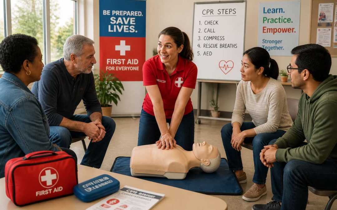 Where to do first aid course near me; start your certification.