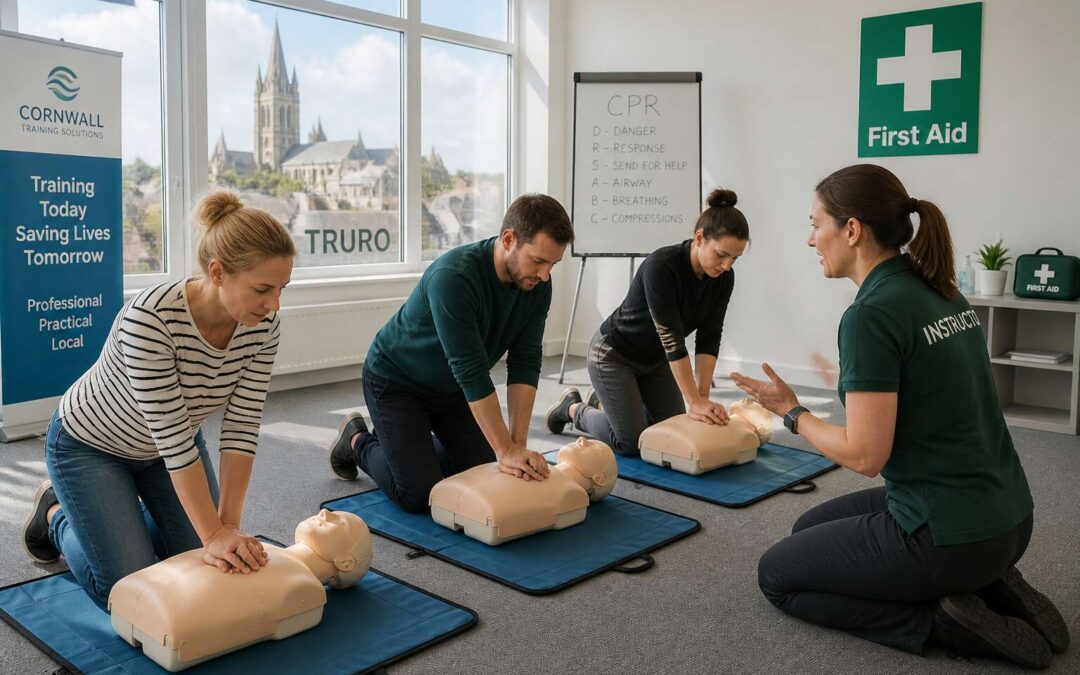 Book first aid courses Truro for lifesaving skills today.