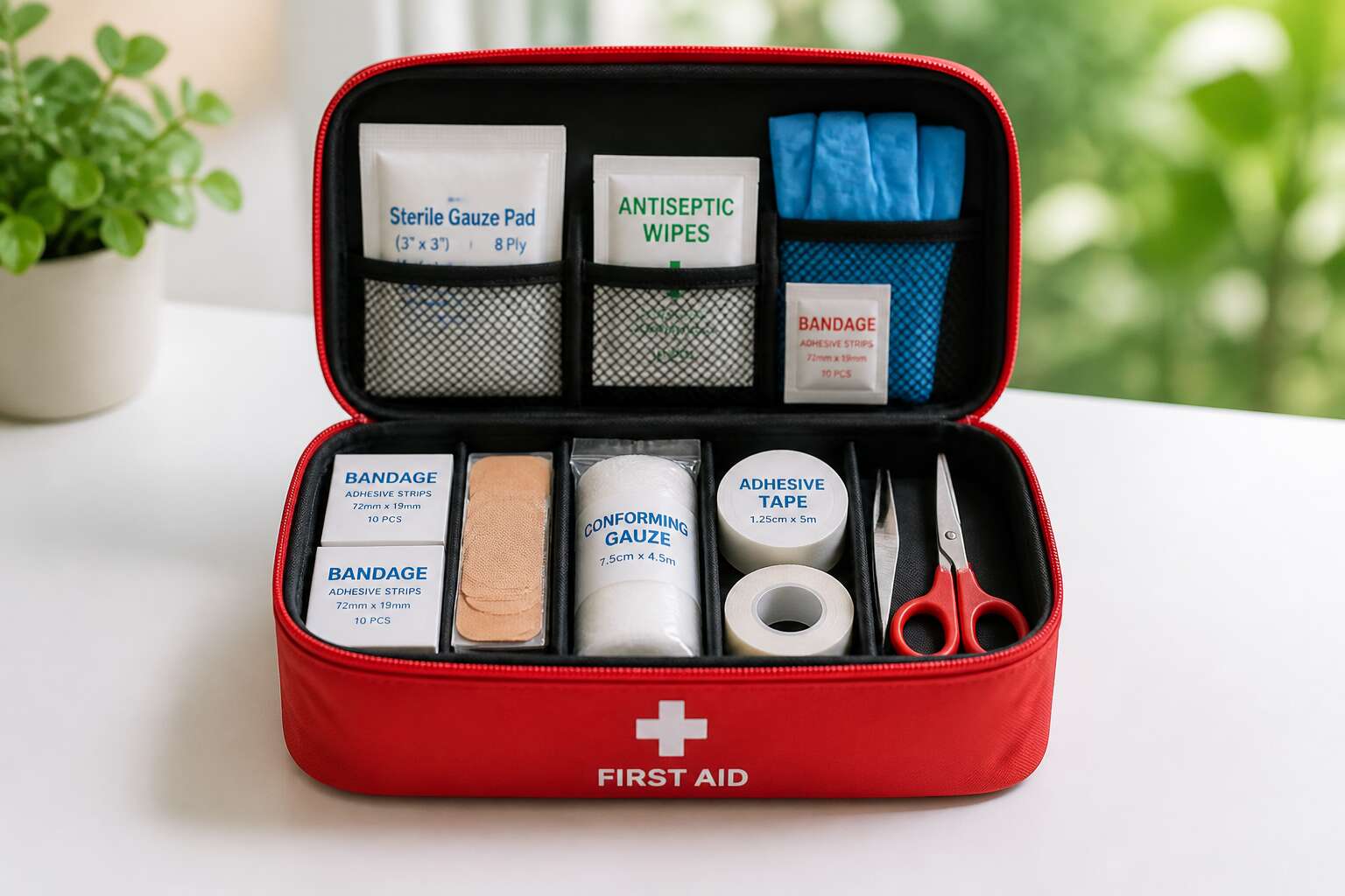 who first aid kit contents