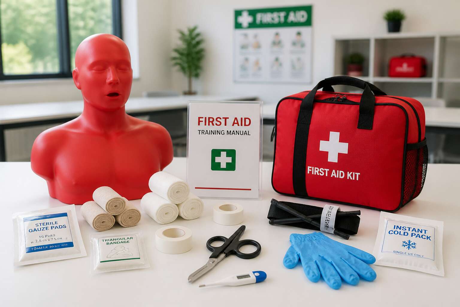 first aid training equipment list